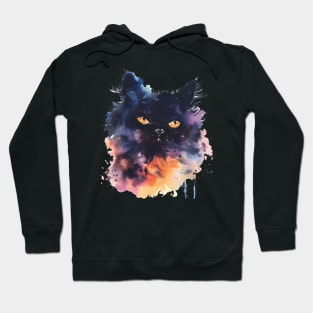 Persian Cat Water Color Pop Art Design for Cat Lover Hoodie